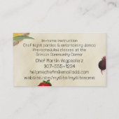 gemengde groene visitekaartje voor voedingsmiddele (Achterkant)