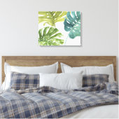 Gemengde groenen | Tropische palmen Canvas Afdruk (Insitu (Slaapkamer))