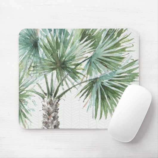 Gemengde groenen: tropische palmen muismat (Met muis)