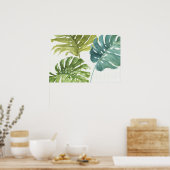 Gemengde groenen | Tropische palmen Poster (Keuken)