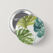 Gemengde groenen | Tropische palmen Ronde Button 5,7 Cm (Voorkant /achterkant)