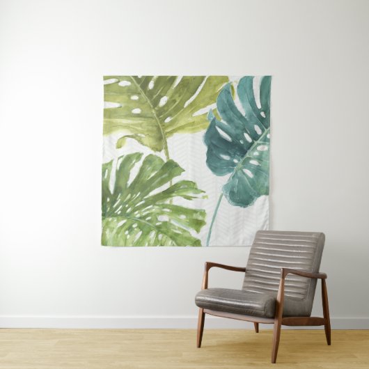 Gemengde groenen | Tropische palmen Wandkleed (In Situ (horizontaal))