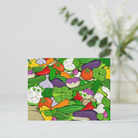 Gemengde groenten briefkaart (Staand voorkant)