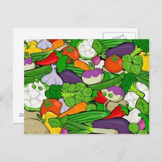 Gemengde groenten briefkaart (Voorkant / Achterkant)