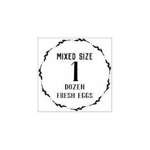 Gemengde grootte 1 Dozen Eieren Gradenstempel Rubberstempel