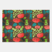 Gemengde Halloween patronen Reeks 3 Spooky Fun Inpakpapier Vel (Voorkant 3)