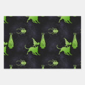 Gemengde Halloween patronen Reeks 3 Spooky Fun Inpakpapier Vel (Voorkant 2)