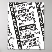 Gemengde hardloop hardloper thema poster (Voorkant)