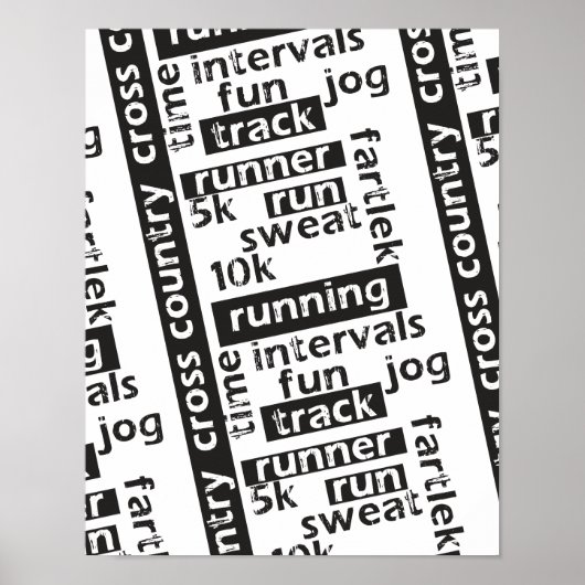 Gemengde hardloop hardloper thema poster (Voorkant)