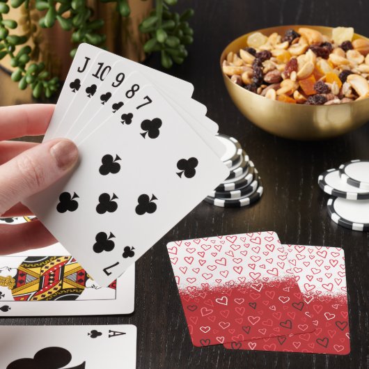 Gemengde harten pokerkaarten (Insitu)