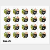 Gemengde hibiscus ronde sticker (Vel)