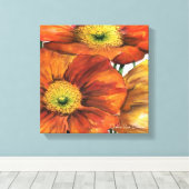 Gemengde IJslandse papaver Canvas Afdruk (Insitu (Houten vloer))