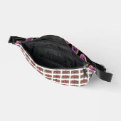 Gemengde illustratiepatronen in donkere kleuren heuptasje (Open)