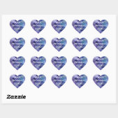 Gemengde inkt achtergrond - Pas je eigen aan Hart Sticker (Vel)