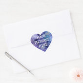 Gemengde inkt achtergrond - Pas je eigen aan Hart Sticker (Envelop)