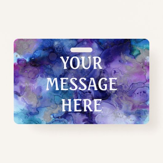 Gemengde-inktachtergrond - Pas uw eigen inkt aan Badge (Voorkant)