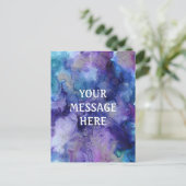 Gemengde-inktachtergrond - Pas uw eigen inkt aan Briefkaart (Staand voorkant)