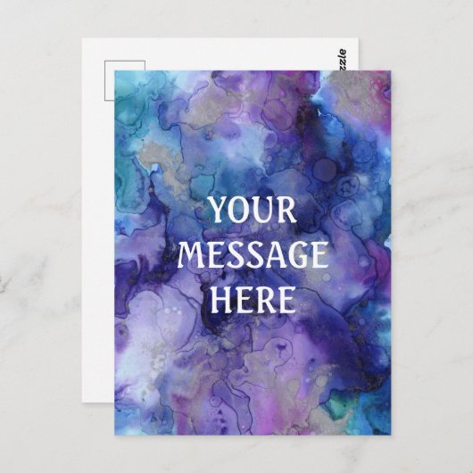 Gemengde-inktachtergrond - Pas uw eigen inkt aan Briefkaart (Voorkant / Achterkant)