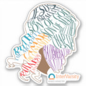 Gemengde Jezus sticker (Voorkant)