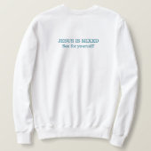 Gemengde Jezus sweatshirt (Design achterkant)