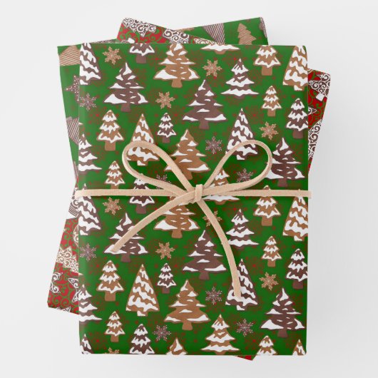 Gemengde kerstkoekjes inpakpapier vel (In situ)