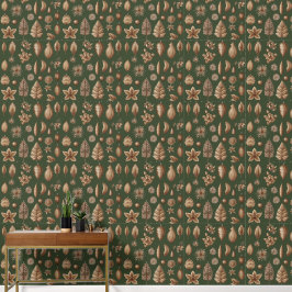 Gemengde kerstversiering behang