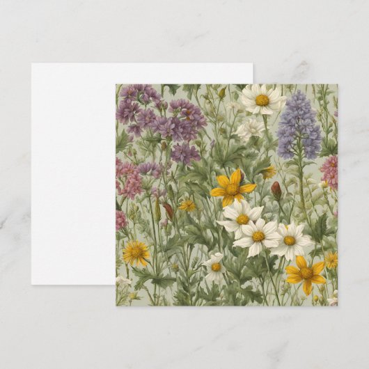  gemengde kleur bloeiende wilde bloemen (Voorkant / Achterkant)