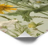  gemengde kleur bloeiende wilde bloemen perfect poster (Hoek)