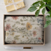 Gemengde kleur bloeiende wilde bloemen tissuepapier (Geschenk)