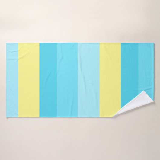 Gemengde kleur gestreepte badhanddoek – zacht en s (Badhanddoek)