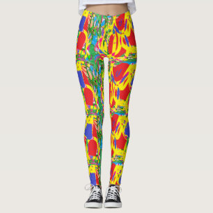 Gemengde kleuren arty type leggings bohemian stijl