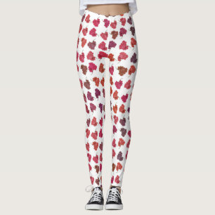Gemengde kleuren bloemen, helder motiveringspatroo leggings