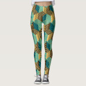 Gemengde Kleuren Modern Geometrisch Vormenontwerp Leggings (Voorkant)