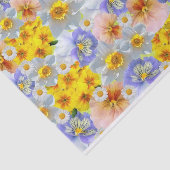 Gemengde kleurenbladbloemen en deaffodis tissuepapier (Detail)