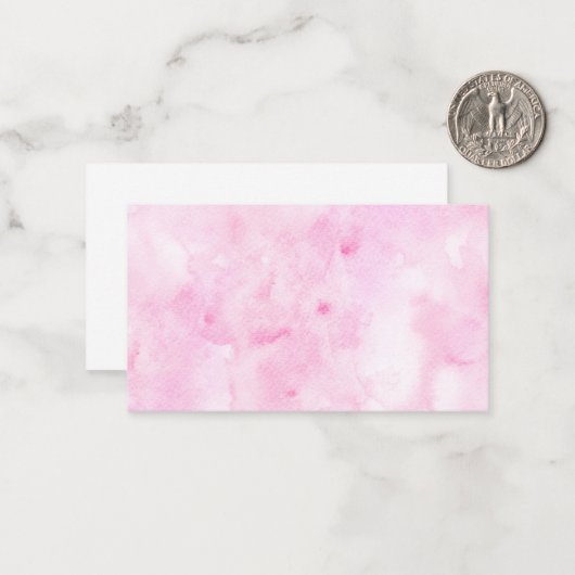 Gemengde kleurenroze Abstracte Waterverf afdrukken Notitiekaartje (Voorkant / Achterkant in situ)