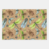 Gemengde kleurrijke buisjes en insecten inpakpapier vel (Voorkant 2)