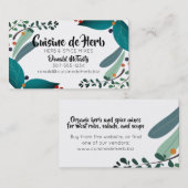 Gemengde kruiden specerijen kok catering visitekaa visitekaartje (Voorkant / Achterkant)