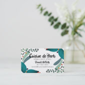 Gemengde kruiden specerijen kok catering visitekaa visitekaartje (Staand voorkant)