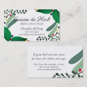 Gemengde kruiden specerijen kok catering visitekaa visitekaartje (Voorkant / Achterkant)