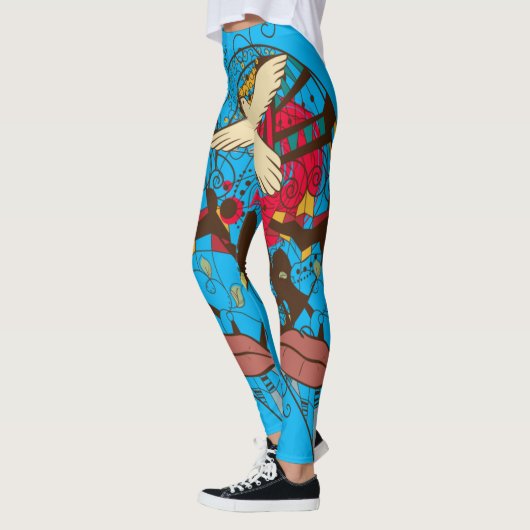 Gemengde kunst ontwerp Leggings (Links)