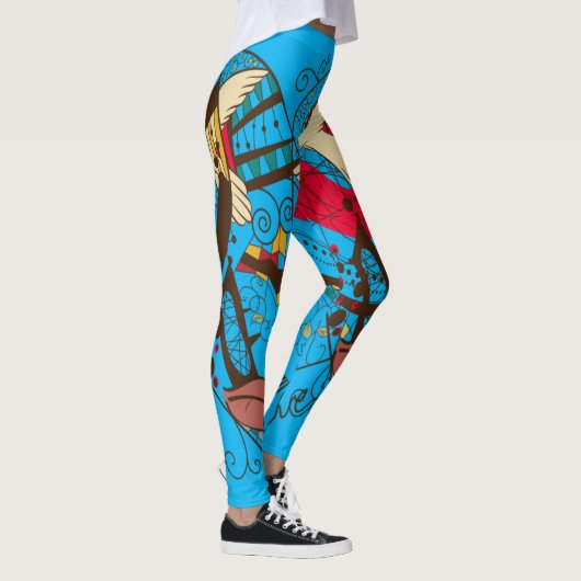 Gemengde kunst ontwerp Leggings (Rechts)