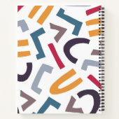 Gemengde letters, Abstract, modern, dagboek Notitieboek (Achterkant)