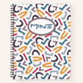 Gemengde letters, Abstract, modern, dagboek Notitieboek (Voorkant)