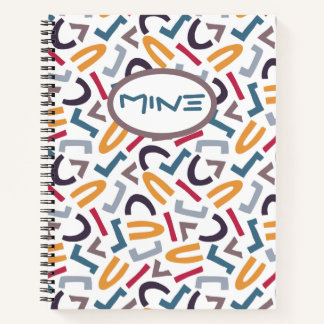 Gemengde letters, Abstract, modern, dagboek Notitieboek