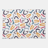 Gemengde letters, Abstract, modern Theedoek (Horizontaal)