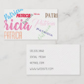 Gemengde lettertypen en kleuren visitekaartje (Voorkant / Achterkant)