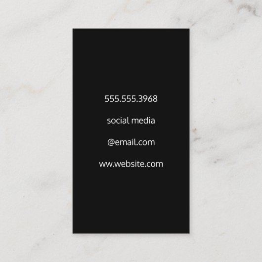 Gemengde lettertypen / gegolfde structuur visitekaartje (Achterkant)