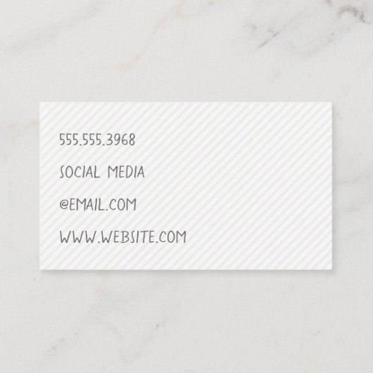 Gemengde Lettertypen | Moderne Achtergrond Visitekaartje (Achterkant)