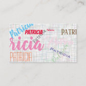 Gemengde Lettertypen | Moderne Achtergrond Visitekaartje (Voorkant)