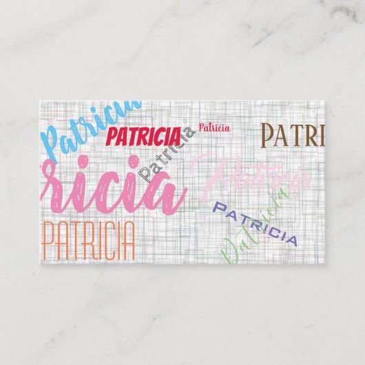 Gemengde Lettertypen | Moderne Achtergrond Visitekaartje (Voorkant)